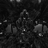 Gothic-Dämonenflügel-Quastenmaske