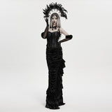 Haarreif mit Federn im Gothic-Göttinnen-Stil