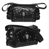 Punk Metal Leder Totenkopf-Tasche
