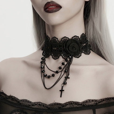 Gothic-Rosen-Perlenchoker