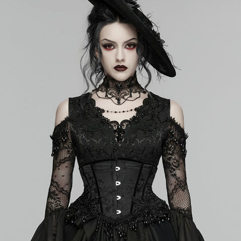 Gothic-Rosenquasten-Korsett