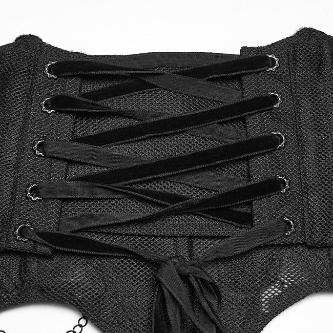 Gothic-Korsett mit scharfen Ecken