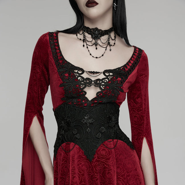 Gothic-Korsett mit scharfen Ecken
