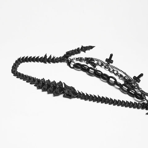 Punk Teufel Drachenknochen Halskette