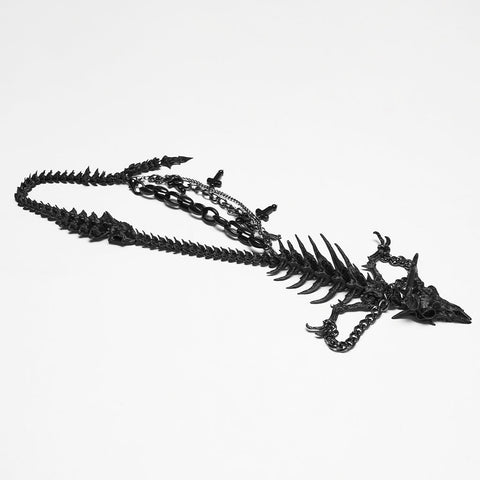 Punk Teufel Drachenknochen Halskette