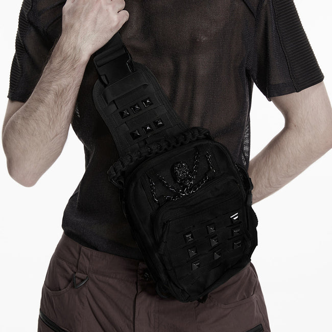 Punk-Retro-Rucksack mit mehreren Fächern