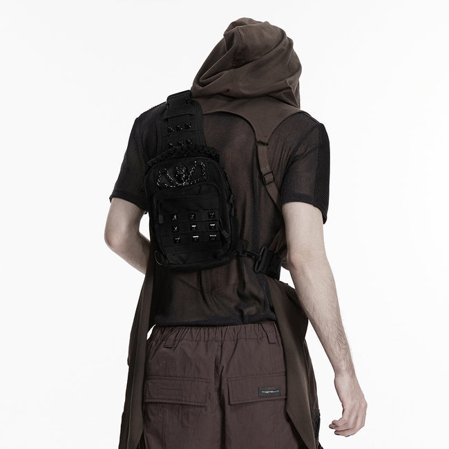 Punk-Retro-Rucksack mit mehreren Fächern