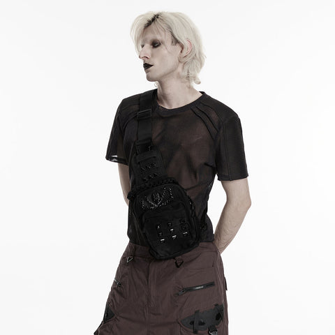 Punk-Retro-Rucksack mit mehreren Fächern