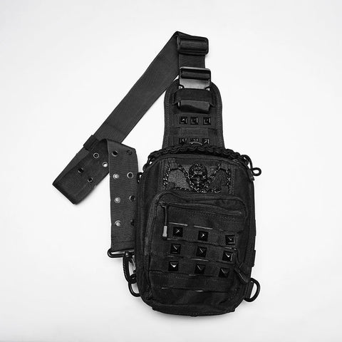 Punk-Retro-Rucksack mit mehreren Fächern