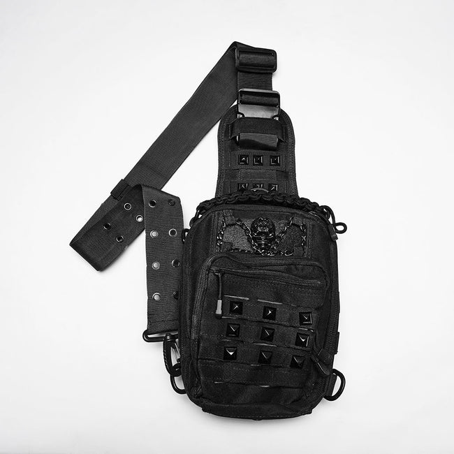 Punk-Retro-Rucksack mit mehreren Fächern