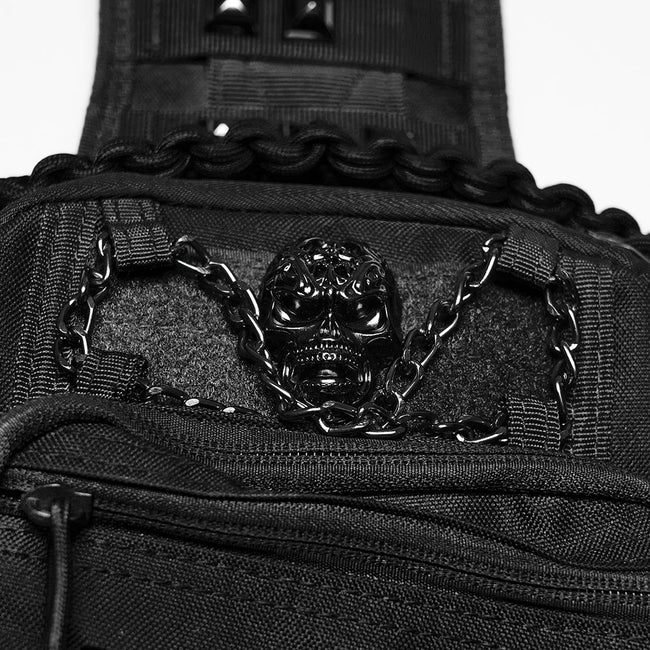Punk-Retro-Rucksack mit mehreren Fächern
