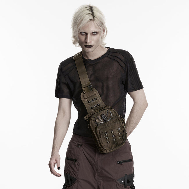 Punk-Retro-Rucksack mit mehreren Fächern