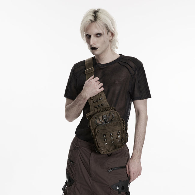 Punk-Retro-Rucksack mit mehreren Fächern