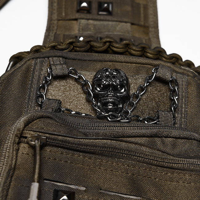 Punk-Retro-Rucksack mit mehreren Fächern