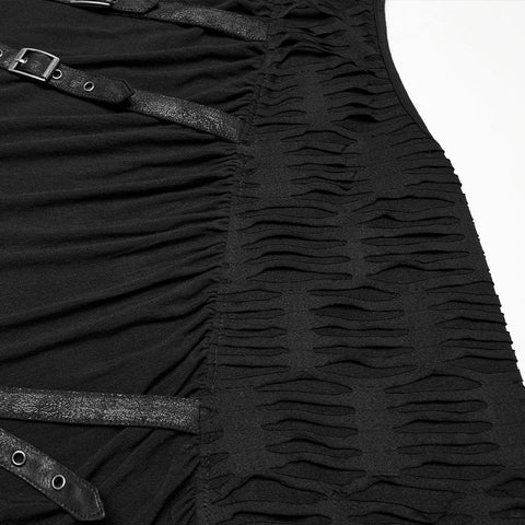 Punk asymmetrische Spleiß-Kapuzenweste
