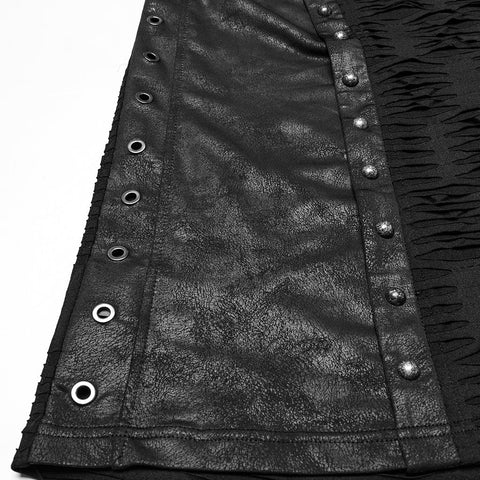 Punk asymmetrische Spleiß-Kapuzenweste