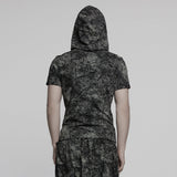 Punk Cracked Kapuzen-T-Shirt