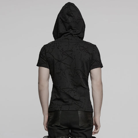 Punk Cracked Kapuzen-T-Shirt