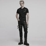 Punk Cracked Kapuzen-T-Shirt