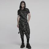 Punk Cracked Kapuzen-T-Shirt