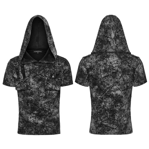 Punk Cracked Kapuzen-T-Shirt