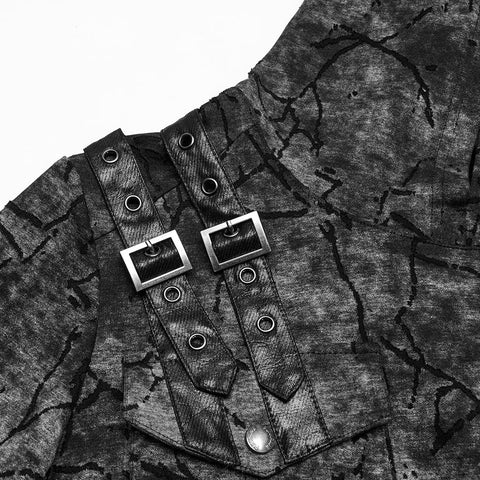 Punk Cracked Kapuzen-T-Shirt