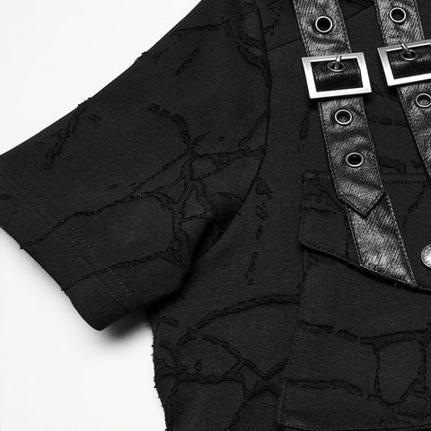 Punk Cracked Kapuzen-T-Shirt