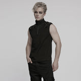 Punk-T-Shirt mit Stehkragen