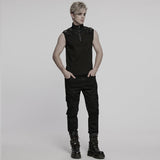 Punk-T-Shirt mit Stehkragen