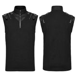 Punk-T-Shirt mit Stehkragen
