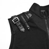 Punk-T-Shirt mit Stehkragen