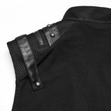 Punk-T-Shirt mit Stehkragen