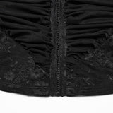 Gothic Plissee Neckholder Top
