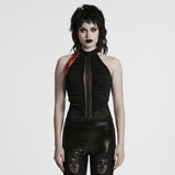 Gothic Plissee Neckholder Top