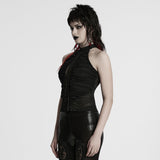 Gothic Plissee Neckholder Top