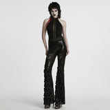 Gothic Plissee Neckholder Top