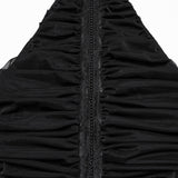 Gothic Plissee Neckholder Top