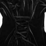 Elegantes Gothic-Samt-T-Shirt