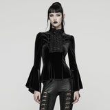 Elegantes Gothic-Samt-T-Shirt