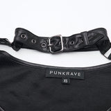 Cooles, gestreiftes, zerrissenes Punk-T-Shirt