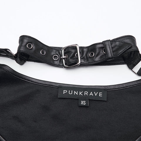 Cooles, gestreiftes, zerrissenes Punk-T-Shirt