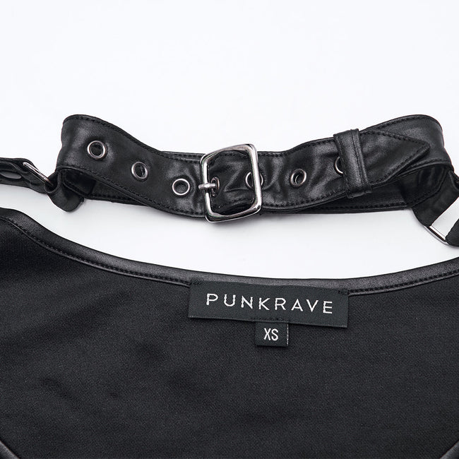 Cooles, gestreiftes, zerrissenes Punk-T-Shirt