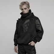 Punk-Kapuzenpullover mit Rüstungselementen
