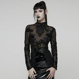 Gothic 3D Floral Mesh Lace Unterhemd
