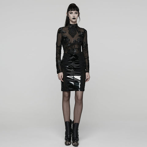 Gothic 3D Floral Mesh Lace Unterhemd