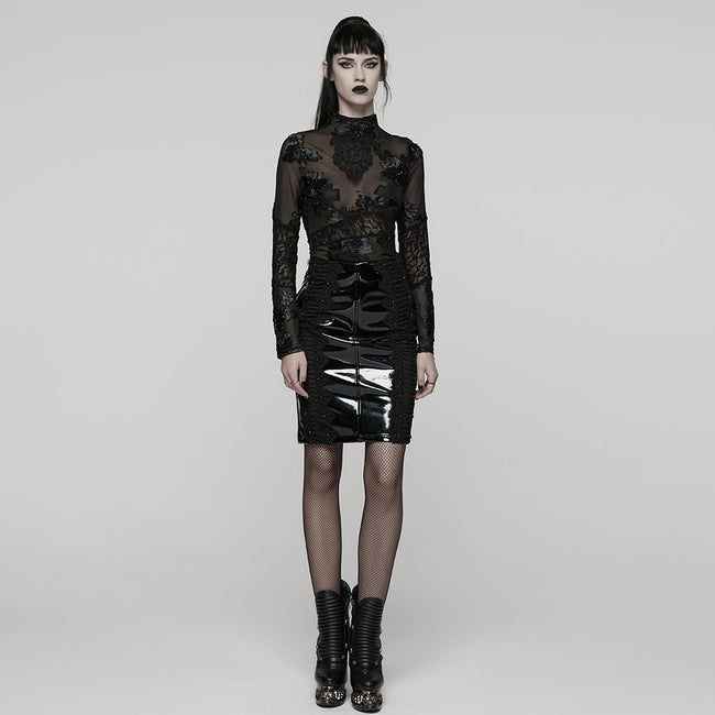 Gothic 3D Floral Mesh Lace Unterhemd