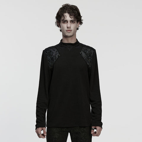 Gothic minimalistisches Jacquard-T-Shirt