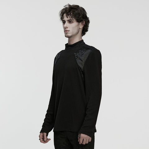 Gothic minimalistisches Jacquard-T-Shirt