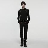 Gothic minimalistisches Jacquard-T-Shirt