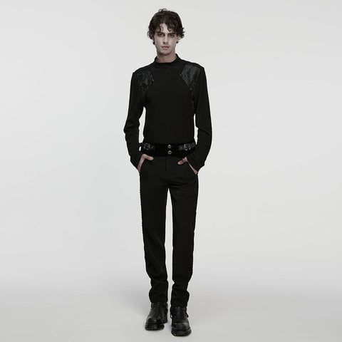 Gothic minimalistisches Jacquard-T-Shirt
